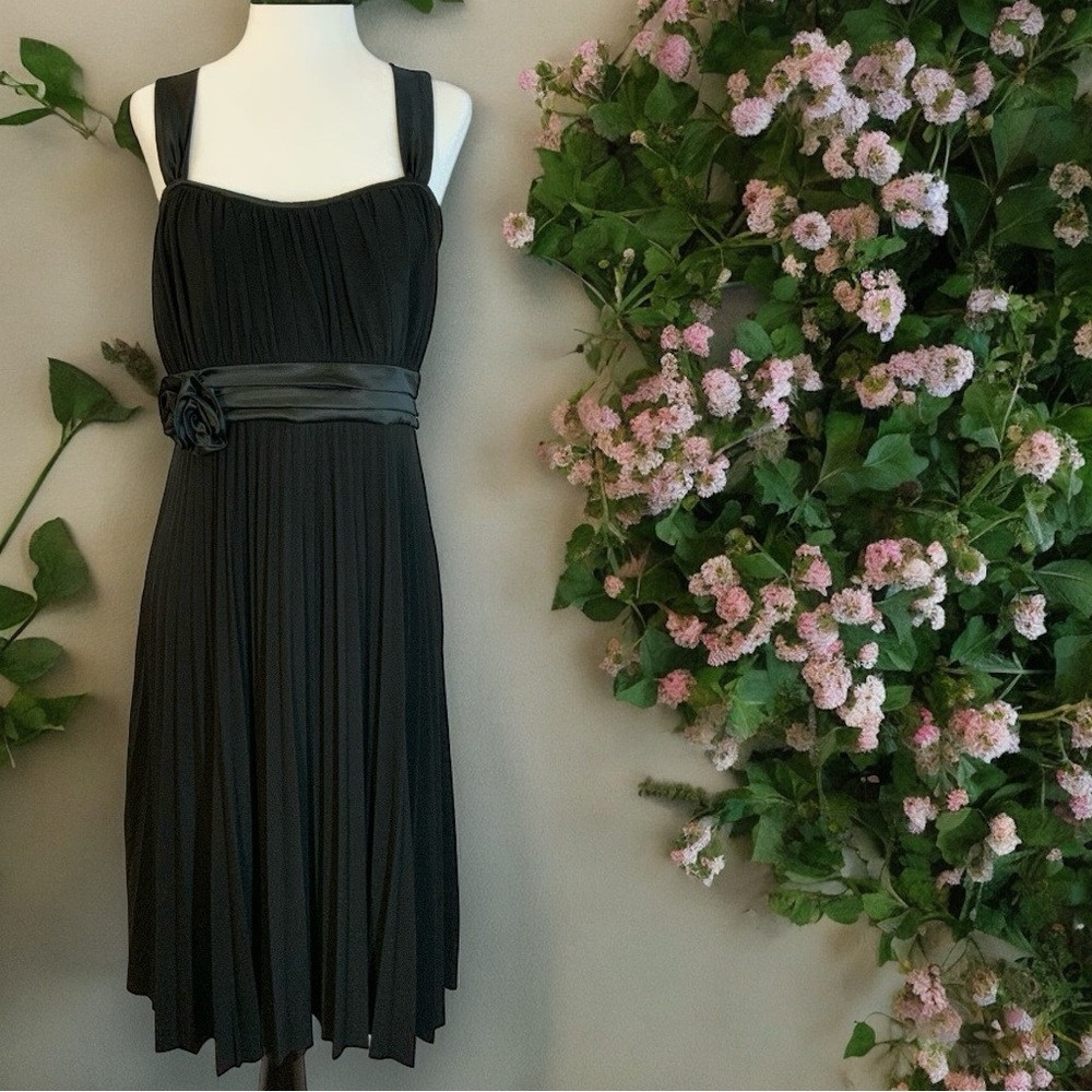 Taboo Black Pleated Dress Size 3X